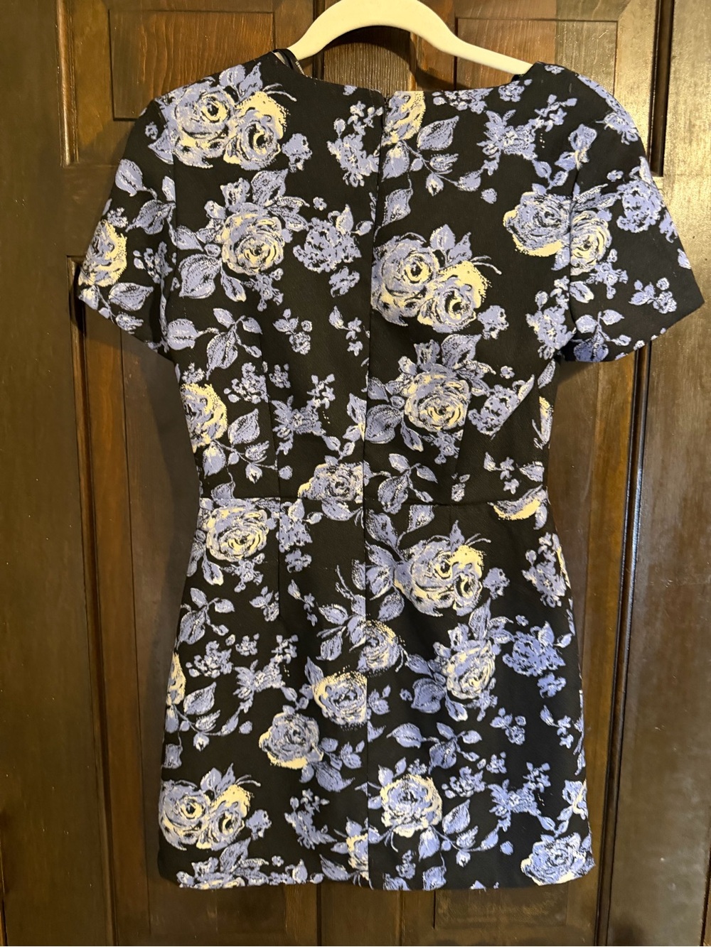 Forever 21 Black Dress with Lavender and Cream Floral Print